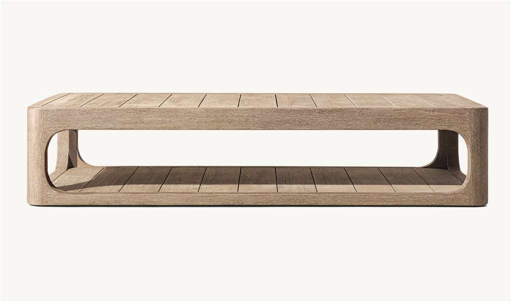 Somos - Table basse rectangulaire en Teck
