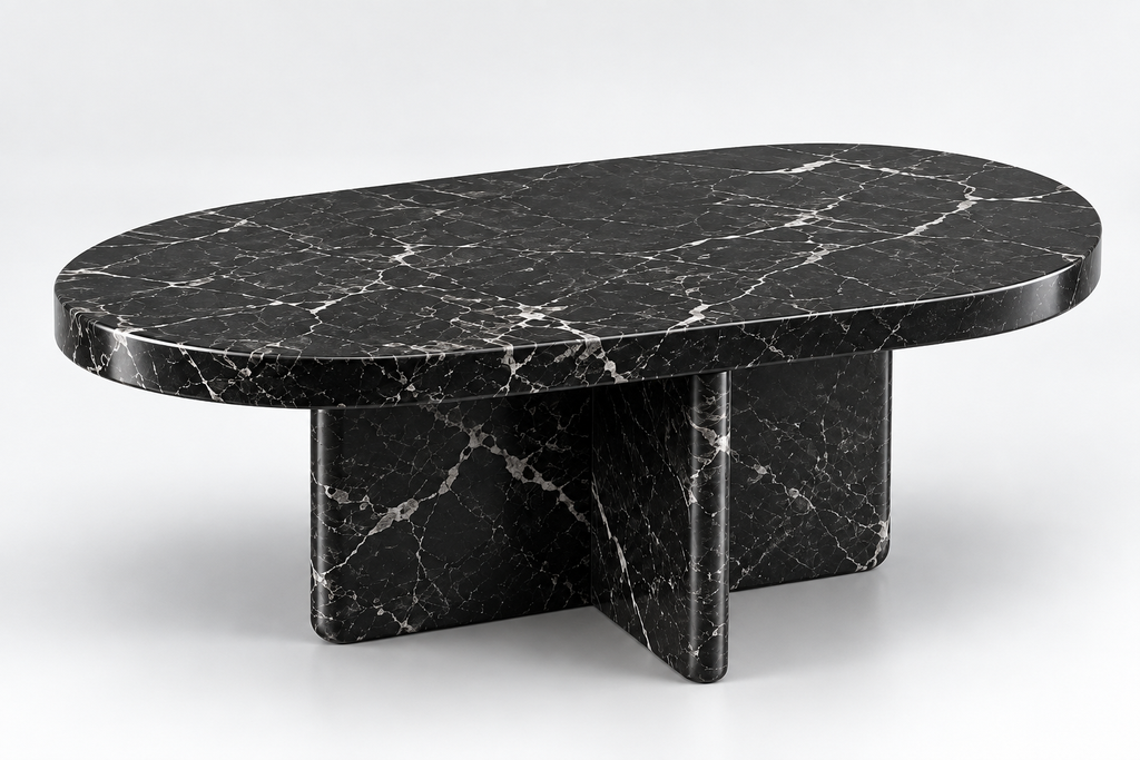 Borneo - Table basse en marbre noir